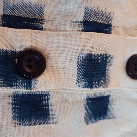 Passion Lilie Womens Size XL Chic Blue and White Checkered Button Down Dress - Picture 8 of 9